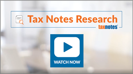 Play Tax Notes Research Video